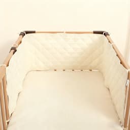 Bumpers In The Crib Crepe Plaid One-Piece Cradle Cushion Baby Bed Bar Protection Beige Cotton Soft Sleeping Baby Bed Bumper