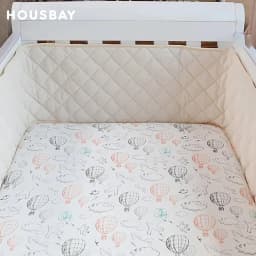 Bumpers In The Crib Crepe Plaid One-Piece Cradle Cushion Baby Bed Bar Protection Beige Cotton Soft Sleeping Baby Bed Bumper