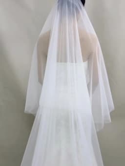 TOPQUEEN Elegant Simple 2 Layer Bridal Veil With Blusher Wedding Veil, Bridal Wedding Accessories Customizable V131