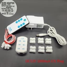 ON/OFF 3V/5V/12V AC/DC Wireless Remote Control Switch&Adapter/Power Supply with 6 Ports Output/Railway Layout/ Road Layout