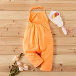 New Fashion Kids Baby Girls Strap Cotton Romper Toddler Sling Jumpsuit Harem Trousers Lace Up Sport Casual Loose Summer Clothes