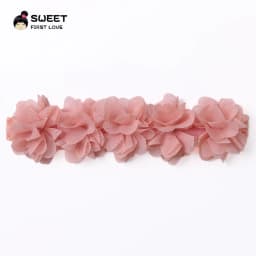 Pink Baby Flower Headband Pink Chiffon Hair Bands Handmade DIY Headwear Hair Accessories for Kids Children Newborn Toddler