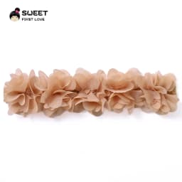 Pink Baby Flower Headband Pink Chiffon Hair Bands Handmade DIY Headwear Hair Accessories for Kids Children Newborn Toddler