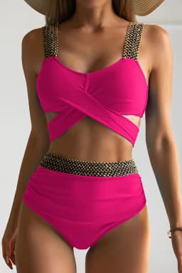 Strappy High Waist Bikinis 2026 Women Black Swimwear Solid Bandage Swimsuit Female Beachwear Bathers Bathing Swimming Swim Suit