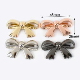 Deepeel 5/10Pcs Metal Bow-knot Buckles Shoes Handbag Leather Crafts Decor Label Buckle for DIY Hardware Sewing Accessories