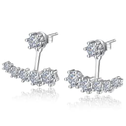 925 Silver Needle Fashion Shiny CZ Zircon Ladies Stud Earrings Jewelry Women Female Birthday Gift Wholesale Anti Allergy