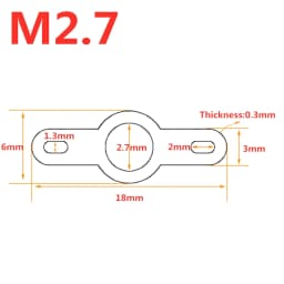50pcs/100Pcs Silver-plated Copper double Head Soldering Terminal M2.2-M4.2 Circular Weld Washer Welding Sheet Soldering Lug