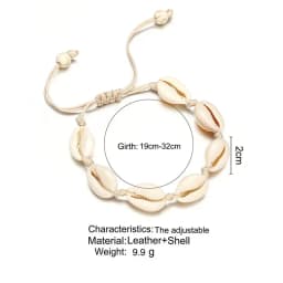 Summer Handmade Adjustable Shell Bracelets for Women Fashion Casual Bracelets Sea Shells Vintage Woven Bracelet Beach Jewelry