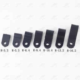100PCS 16mm R-Type Nylon Cable Clamp 5/8' Black R-Type Cable Clamp Cable Clips Free Shipping R-3.3 5.3 6.4 8.4 10.4 13.2 16
