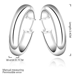fashion 925 Sterling silver Round women lady beautiful wedding High quality Earring Jewelry factory price 