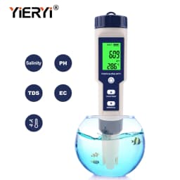 Yieryi New TDS PH Meter PH/TDS/EC/Temperature Digital Water Quality Monitor Tester for Pools, Drinking Water, Aquariums