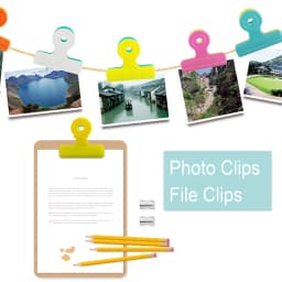 8Pcs/lot Multifunction Bag Chip Clips, Fresh Food Clips, Photo File Clamps, Assorted Colors Air Tight Seal Grip for Kitchen Seal