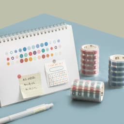 Yoofun 6x300cm Basic Decorative Adhesive Tape Dot Masking Washi Tape DIY Scrapbooking Sticker Label Japanese Stationery