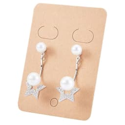 50pcs/lot 3.8x4.8cm Blank Kraft Paper Earring Display Cards Earring Package Hang Tag Card for DIY Ear Studs Jewelry Display Card