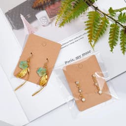 50pcs/lot 3.8x4.8cm Blank Kraft Paper Earring Display Cards Earring Package Hang Tag Card for DIY Ear Studs Jewelry Display Card