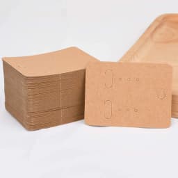 50pcs/lot 3.8x4.8cm Blank Kraft Paper Earring Display Cards Earring Package Hang Tag Card for DIY Ear Studs Jewelry Display Card
