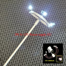 Ho Scale Model Lamp Tower Lighting 12v Model Lights Layout Lamppost Train Playground Stadium Overhead Light Warm/cold White