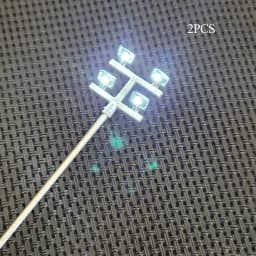 Ho Scale Model Lamp Tower Lighting 12v Model Lights Layout Lamppost Train Playground Stadium Overhead Light Warm/cold White