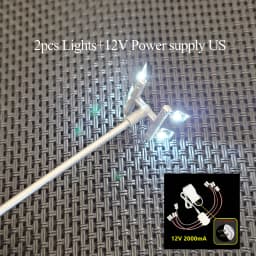 Ho Scale Model Lamp Tower Lighting 12v Model Lights Layout Lamppost Train Playground Stadium Overhead Light Warm/cold White