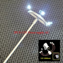Ho Scale Model Lamp Tower Lighting 12v Model Lights Layout Lamppost Train Playground Stadium Overhead Light Warm/cold White