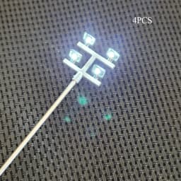 Ho Scale Model Lamp Tower Lighting 12v Model Lights Layout Lamppost Train Playground Stadium Overhead Light Warm/cold White
