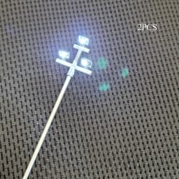Ho Scale Model Lamp Tower Lighting 12v Model Lights Layout Lamppost Train Playground Stadium Overhead Light Warm/cold White