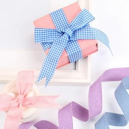10mm 25mm Lattice Plaid Ribbons Bow Gift Wrapping Polyester Handmade DIY Accessories,5 yards / lot