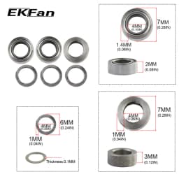 EKFan 1 Set Fishing Handle Knob Tool for Stainless Steel Axle Bearing Washers Gasket Screw Assembling Fishing Knob Tools Parts