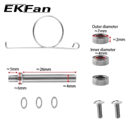 EKFan 1 Set Fishing Handle Knob Tool for Stainless Steel Axle Bearing Washers Gasket Screw Assembling Fishing Knob Tools Parts