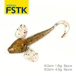 WEIHAI FSTK Swimbaits Life-like Fishing Soft Lure Fishing Worms Bait Artificial Soft Baits Bass Tackle Rubber Lure Baits