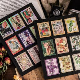 TIANZI 45pcs Kawaii Mini Box Adhesive Stickers Scrapbooking Label Diary Stationery Album Phone Journal Planner