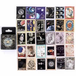 TIANZI 45pcs Kawaii Mini Box Adhesive Stickers Scrapbooking Label Diary Stationery Album Phone Journal Planner