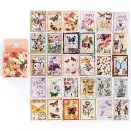 TIANZI 45pcs Kawaii Mini Box Adhesive Stickers Scrapbooking Label Diary Stationery Album Phone Journal Planner