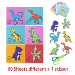 49-91pcs Learn Scissor Skills Cut Paper Craft Toys Safety Scissors Preschool Cutting Practice Activity Book Toddlers Kids Gifts