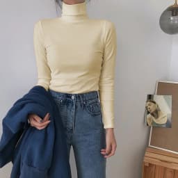 Autumn Long Sleeve Turtleneck Tops Slim Knitted Bottoming T Shirt Korean Fashion Sweater Harajuku Pullover Women Clothing Jumper