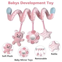 Sensory Baby Plush Rattle Toys Stroller Musical Mobile Hanging Toys Baby Rattles Mobiles Babies Newborns Games Toy 0 6 12 Months