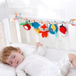 Sensory Baby Plush Rattle Toys Stroller Musical Mobile Hanging Toys Baby Rattles Mobiles Babies Newborns Games Toy 0 6 12 Months