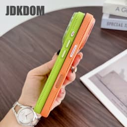 JDKDOM Litchi Leather Texture Magnetic Case For iPhone 18 17 Air 16 15 14 Plus 13 12 Pro Max Shockproof Wireless Charging Cover