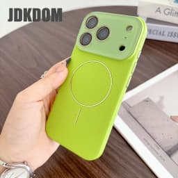 JDKDOM Litchi Leather Texture Magnetic Case For iPhone 18 17 Air 16 15 14 Plus 13 12 Pro Max Shockproof Wireless Charging Cover
