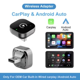 2026 Wireless CarPlay Adapter 2-in-1 Wired to Wireless Dongle for Apple & Android Auto Plug and Play Universal Car Accessory