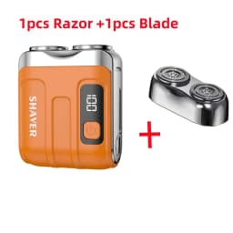 Mini Electric Smart Shaver Household Car Shaver Digital Display Dual Blade Rechargeable Shaver Powerful Beard Trimmer Tool