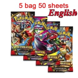 MEGA EVOLUTION 42pcs Pokémon Cards Battle Toys Lost Origin Pokémon Box with Anime Bank Pokémon Game Cards  for Childre