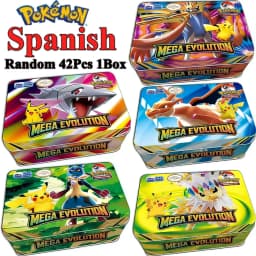 MEGA EVOLUTION 42pcs Pokémon Cards Battle Toys Lost Origin Pokémon Box with Anime Bank Pokémon Game Cards  for Childre