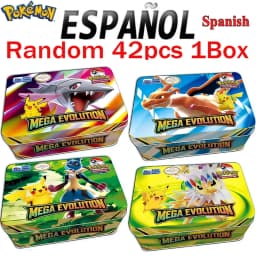 MEGA EVOLUTION 42pcs Pokémon Cards Battle Toys Lost Origin Pokémon Box with Anime Bank Pokémon Game Cards  for Childre