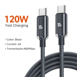 120W PD Type C Cable 0.25M/1M/1.5M/2M Quick Charge Cord USB C Phone Data Cable Fast Charging For iPhone 17 Xiaomi Samsung Huawei