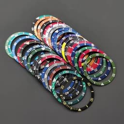38mm*31.5mm Aluminium Fashion Flat Watch Bezel Insert Fits SKX007 SKX009 SRPD Watch Case NH36 NH35 Movement Men Watch Part