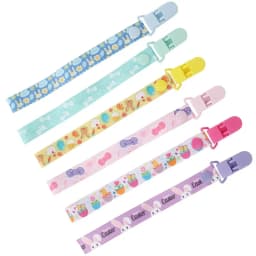 Baby Pacifier Clips Boys Girls Teeth Toy Fixing Straps and Silicone Spacer Sets Two Adjustable Lengths Cartoon Teething Pictures