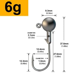 MrLurion 30pcs 1g 2g 3g 5g 10g 14g 18g 22g 25g 28g Fishing jigging head hook ,round head rigs fishhook for soft worm crank lures