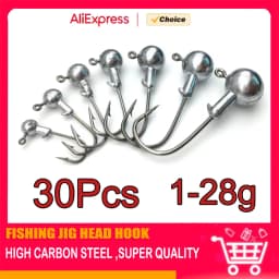 MrLurion 30pcs 1g 2g 3g 5g 10g 14g 18g 22g 25g 28g Fishing jigging head hook ,round head rigs fishhook for soft worm crank lures