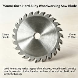 7Pcs Procut3-Inch Circular Saw Blade Set with 75mm Grinding Disc - Durable Steel Structure, Including Chain Saw Disc Blades, Me